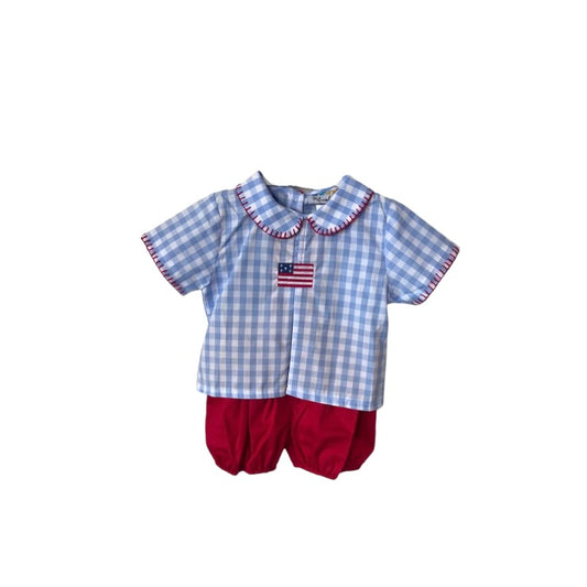 Home of the Brave: Boys bubble shorts set